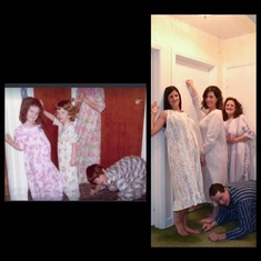 Here's another one of our xmas morning reenactment photos. We anxiously waited by the locked door 