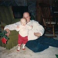 Tom Shafer - with Madison learning to walk