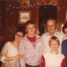 Tom with his Uncle Jim, Aunt JoAnn, and cousin Robert