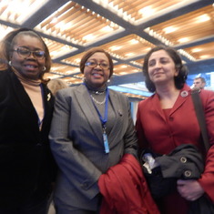 Barrister Oby with Development Parters at CSW 60 in New York