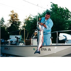 Tony loved fishing, especially in the ocean, for salmon.