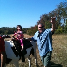 Tony grew up with horses and loved sharing these moments with Kaila. 