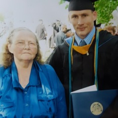 Grandma Quinn at Daddy's Graduation from Georgian Court University.
