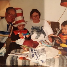 Trevor was so focused from day 1. Look at him learning to read on halloween.