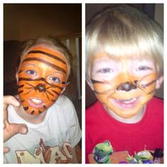 Trista and Aiden face painting