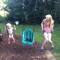 Sissy and Aiden Swinging