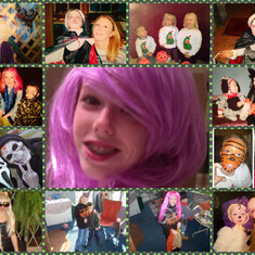 A Collage I made of Trista's past Halloweens. Halloween was her favorite holiday.