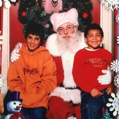 Brandon and Tristan meet Santa