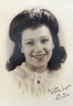 Trudy in 1945/1946. Photo signed by Trudy "Gertie"