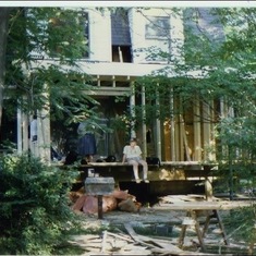 During Mike's building of an addition to the Marion house.