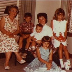 Tuck and kids with her mother-in-law Ida, 1965.