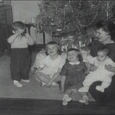 Tuck with Anne, Jen, Mike and Amy in 1958.