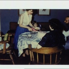 Family dinner, 1950s.