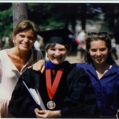Tuck with Amy and Jen at her doctorate graduation.