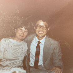 Tuck with Xiaolian, a fellow graduate student in comparative literature at WashU. 1983.