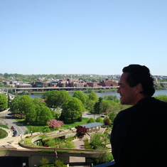 April 2010 in Rosslyn looking over to Georgetown before heading out on a DC adventure.