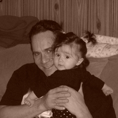 January 2010 with his neice, Maya. He loved her sooo much!