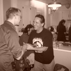 January 2010 with Michael at a dinner party to celebrate their adventure to Florida :)