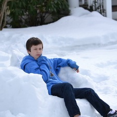 Tyler in his snowchair