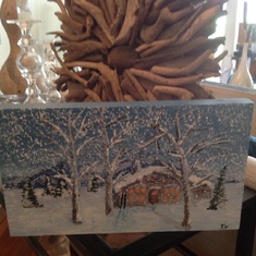 2013: winter scene painting, Boulder, Colorado