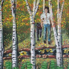 2010: “hiker in aspen” by Tyrone Guthrie. If memory serves, this may have been a depiction of his mother