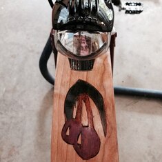 2014: cherry bomb bicycle fender, handmade. Longmont, Colorado