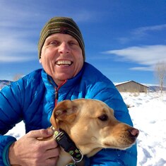 2015: a glorious walk on a beautiful Colorado winter day, with Dexter