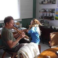 2010: jam session at home in Longmont, Colorado with Klara