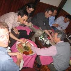 2007: A feast in DC with work colleagues