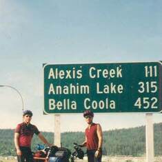 1997: bike ride from Williams Lake to Bella Coola