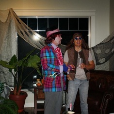 At our Halloween Wedding - Ty is the 60's Hippy