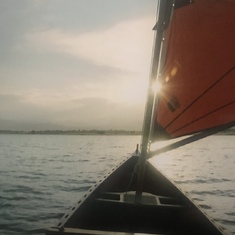Ty's adorable sailboat on McIntosh Lake, Longmont (2005-ish)