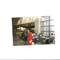 Chief Obasi with Norah E. Obasi at LAX, Los Angeles