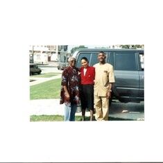 Chief Obasi with Norah and Ekeagbara at 5424 10th Ave, Los Angeles, California 90043