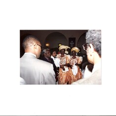 Chief Obasi during christening of grandson- Uba E. Obasi