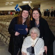 Granddaughter JK’s college graduation with daughter, Kim.  She was so proud!