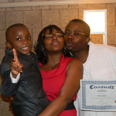 Samuel, Bisoh and Vally at his Pinning Ceremony
