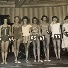 Beauty Pageant.  Val is on the far left!