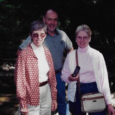 Val with Gail & Don Dubay at Biltmore Estates in Asheville, NC; April 1997.