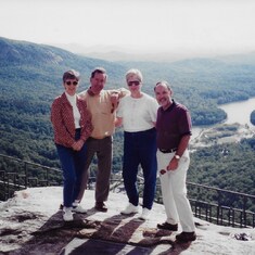 Val & Mike with Gail & Don Dubay at Chimney Rock State Park, NC. April, 1997.