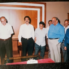 Post retirement our Mentor was felicitated, seen with GM Praharaj, Siddalingappa and dear Sainath & 
