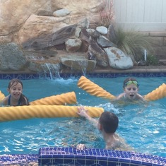 Kids enjoying the pool