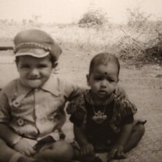 Venu with his sister