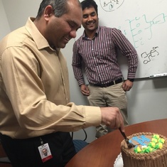 celebrating venu’s Birthday in office.