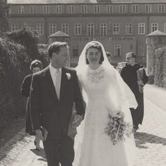 Their wedding took place at Maria Laach Abbey