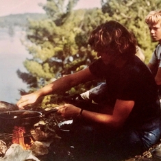 Northwoods cooking with her son Marcel