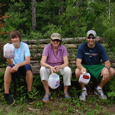 2010 Berry picking with grandsons Tanner and Brian