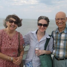 With daughter-in-law Ann Peters, in Florida