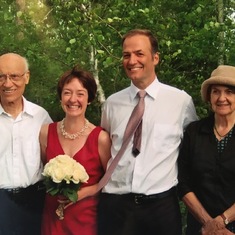 Son Andre's wedding took place at the family cabin in 2008