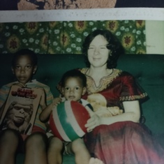 Mum and her two boys 1975